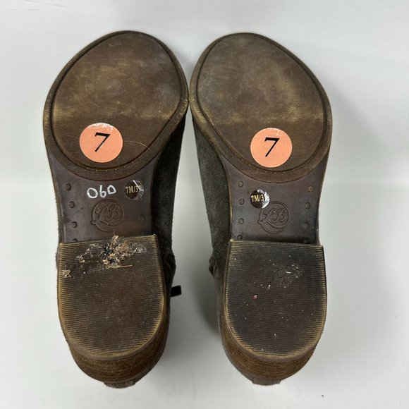 LUCKY BRAND Leather Suede Ankle Boots Booties Women's Size 7M - Picture 9 of 14